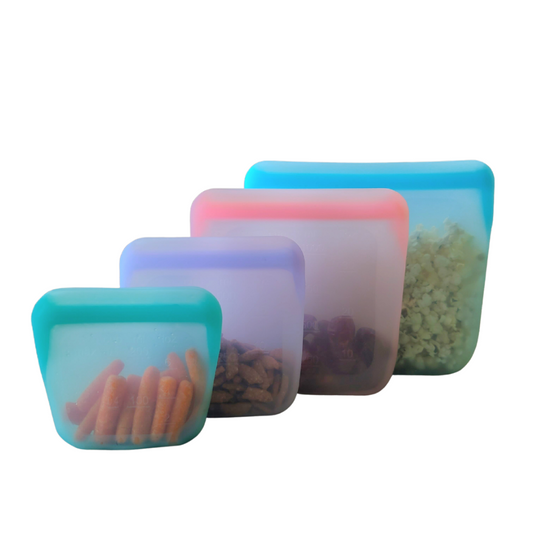 Reusable silicone food storage bags